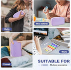 Weekly Pill Organizer 2 Times a Day - Timueetech A6 Waterproof 14 Pill Pouch Bags for Travel, BPA-Free Medicine Storage with Labels & Self-Sealing Design for Vitamins and Supplements, Purple