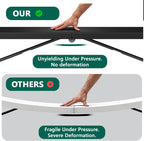 Folding Table 6FT Heavy Duty Plastic Table with Handle, Foldable&Portable, Fold-in-Half Utility Tables for Outdoor, Dining, Wedding, Events, Indoor, Picnic, Camping, Party, Black