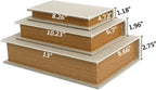 Modern Linen and Wood Decorative Faux Book Boxes Set of 3-13",10",8" - Linen