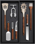Lifewit Utensil Organizer for Kitchen Drawer, Expandable Cooking Silverware Tray, Adjustable Cutlery Flatware Holder, Plastic Spatula Tools Storage Divider, 12.9 x 16.1", Black