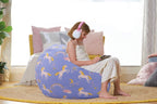 Aubliss Stuffed Animal Bean Bag Storage Chair | (Light Blue Unicorn, Large (38''))