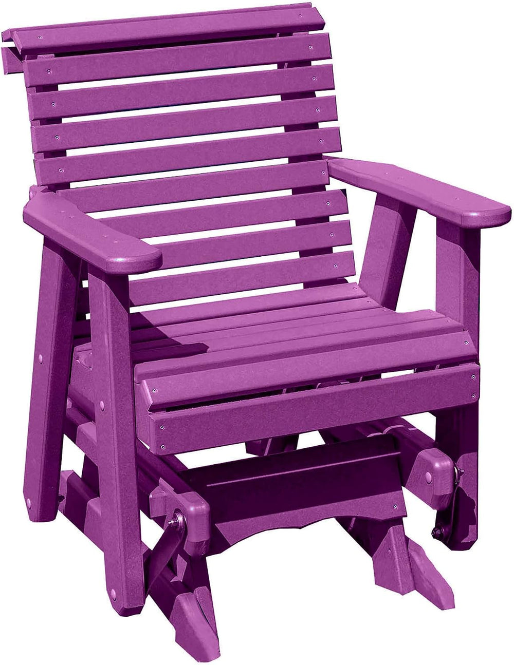 Amish Craftsmanship Made in USA 2FT Heavy Duty Poly Lumber Wood Porch Glider ...