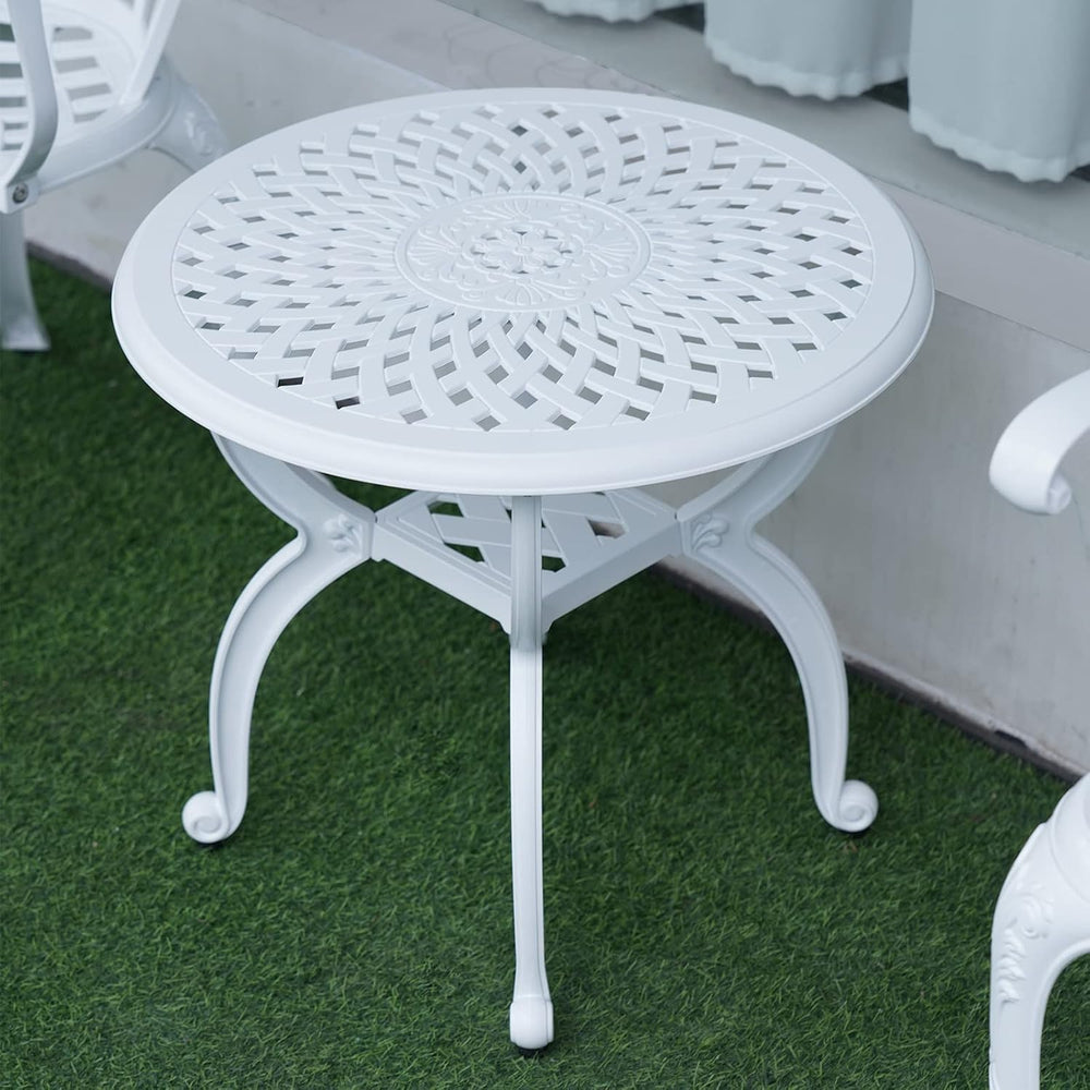 YKSY&YKSY Jardin DE Centennial Cast Aluminum Outdoor Side Table,Anti-Rust...
