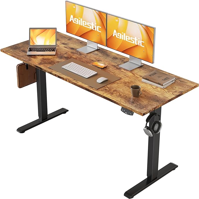 Agilestic Electric Standing Desk, 55 x 24 Inches Height Adjustable Desk, Sit ...