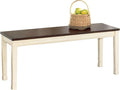 Signature Design by Ashley WhiteOwing Bench, 44.25" W x 16.25" D x4.25 H, White