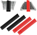 80 pcs Modular Wrench Organizers for Tool Drawers - Wrench Rack with Metric & SAE Labels, Perfect Tool Storage Holder. Gift for father, brother and boyfriend (Without magnet)