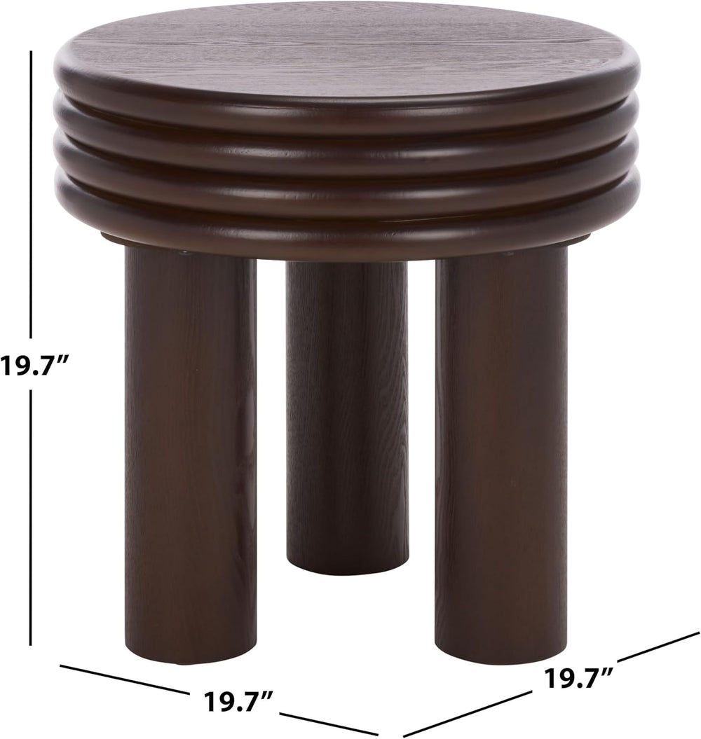 SAFAVIEH Home Collection – Ohana Dark Brown Accent Table, Sculptural Round Si...