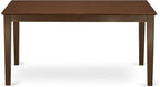 East West Furniture CAIP6-MAH-C 6 Piece Modern Dining Table Set Contains a Rectangle Wooden Table and 4 Linen Fabric Upholstered Chairs with a Bench, 36x60 Inch, Mahogany