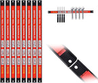 Magnetic Tool Holder 18 Inch 8 Pack Heavy Duty Magnet Tool Bar Strip Rack Wall Mount Red