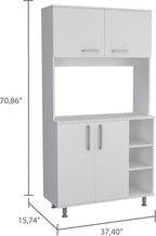 3 Shelf Pantry Cabinet White