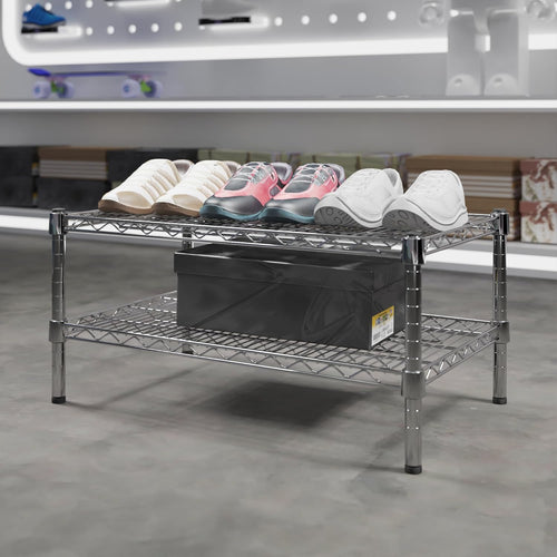 18" Deep x 30" Wide x 14" Height Wire Shelving Kit | 2-Tier | NSF Commercial Storage Rack Unit