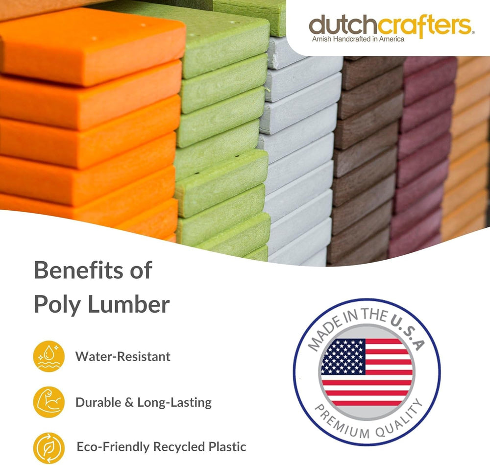 DutchCrafters Poly Outdoor Footstool - Amish Made Outdoor Furniture, Earth-Fr...