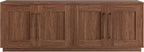 Henn&Hart TV Stand for TVs up to 75'' with 2 Concealed Storage Cabinets and Adjustable Shelves for Living Room, Family Room, or Office, Medium Walnut