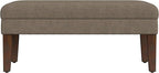 HomePop Home Decor | Upholstered Decorative Storage Ottoman Bench | Ottoman Bench with Storage for Living Room & Bedroom | Decorative Home Furniture, Textured Brown
