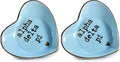 Alpha Delta Pi Jewelry Dish, Heart-Shaped High-Gloss Finish Ceramic Tray with Gold Detailing, Multi-Function Ceramic Ring Dish for Home or Office, Ideal for Jewelry and Keys (Pack of 2)