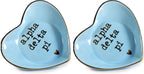 Alpha Delta Pi Jewelry Dish, Heart-Shaped High-Gloss Finish Ceramic Tray with Gold Detailing, Multi-Function Ceramic Ring Dish for Home or Office, Ideal for Jewelry and Keys (Pack of 2)