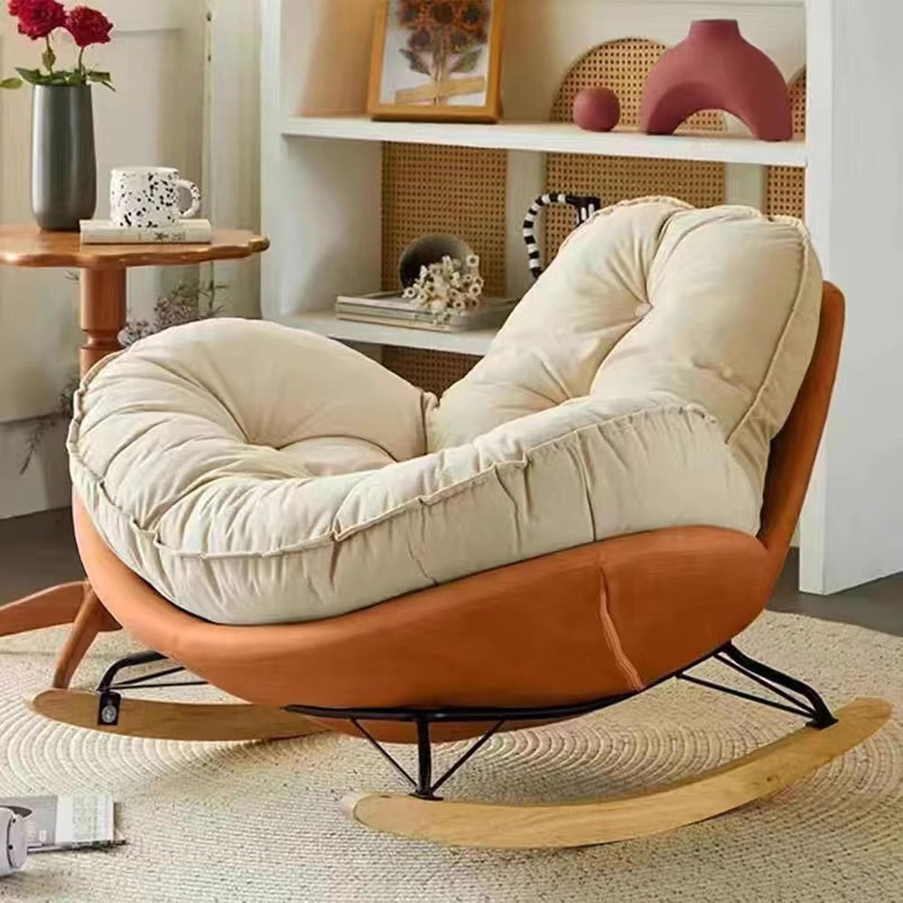 Modern Lounge Rocking Chair, Cute Comfy Armchairs, Corner Reading Chair for A...