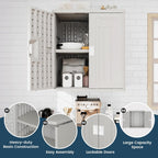Amopatio Outdoor Storage Cabinet Waterproof with 1 Shelf, Patio Storage Shed All Weather Use for Lawn Care Accessories, 19.7" D x 29.5" W x35.4 H, Gray