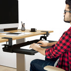 Desktop Keyboard Tray, Under Desk Pull Out, 26.77" X 11.81" Large Size Keyboard Tray with C-Clip Mount, Easy Installation, Computer Keyboard Stand, for Home Study and Office