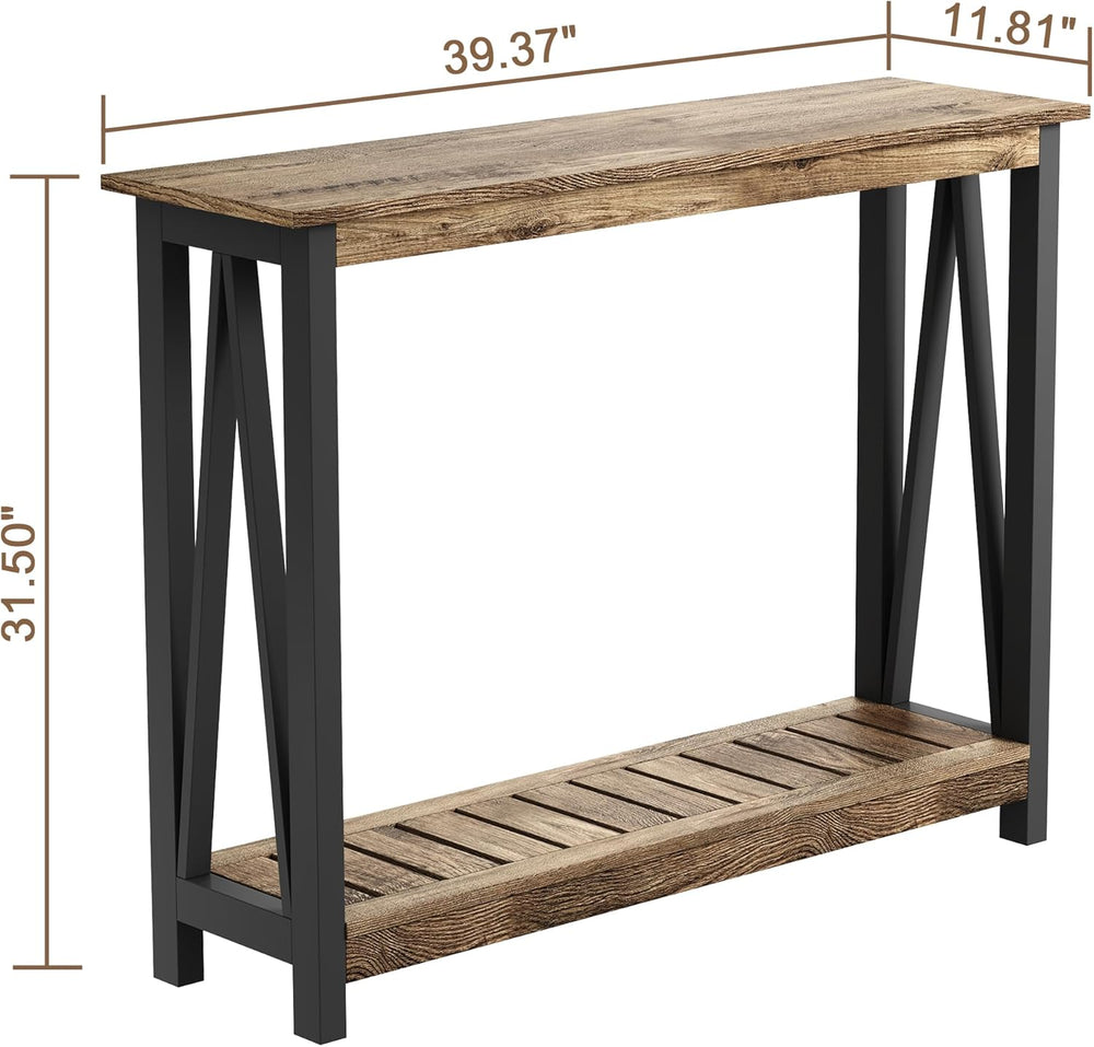 ChooChoo Farmhouse Console Table, Narrow Sofa Table for Entryway, 40 Inch | R...