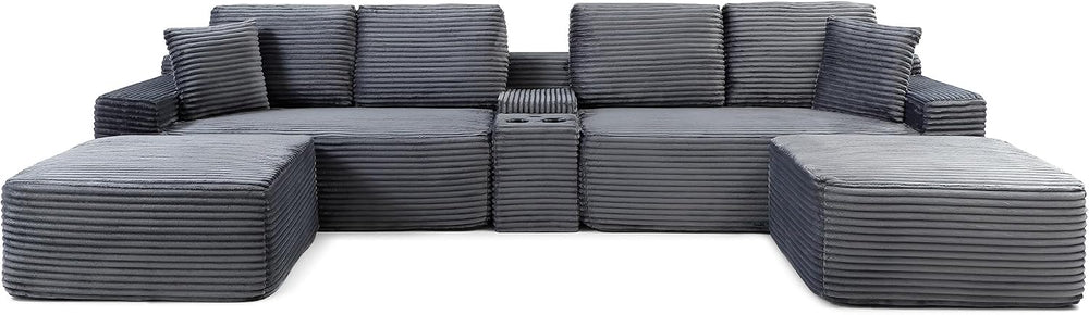 125" Oversized Sectional Couches for Living Room, Modern Cloud Couch wit...