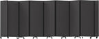 Versare Room Divider 360 Portable Wall Partition | Folding Panels | Large Freestanding Divider | Locking Wheels | Temporary Room Separator
