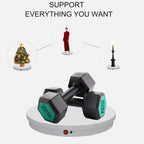 JAYEGT Motorized Rotating Display Stand, 350Lbs Load，360 Degree Electric Rotating Potography Turntable for Products Display，Live Show， Remote Control +5 Colors Backgrounds (White / 20.5inch /Wired)