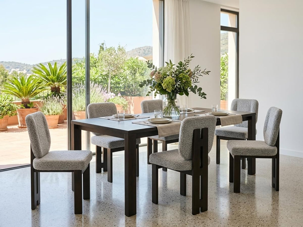 CIMOTA Boucle Dining Chairs Set of 4, Mid-Century Modern Upholstered Accent C...