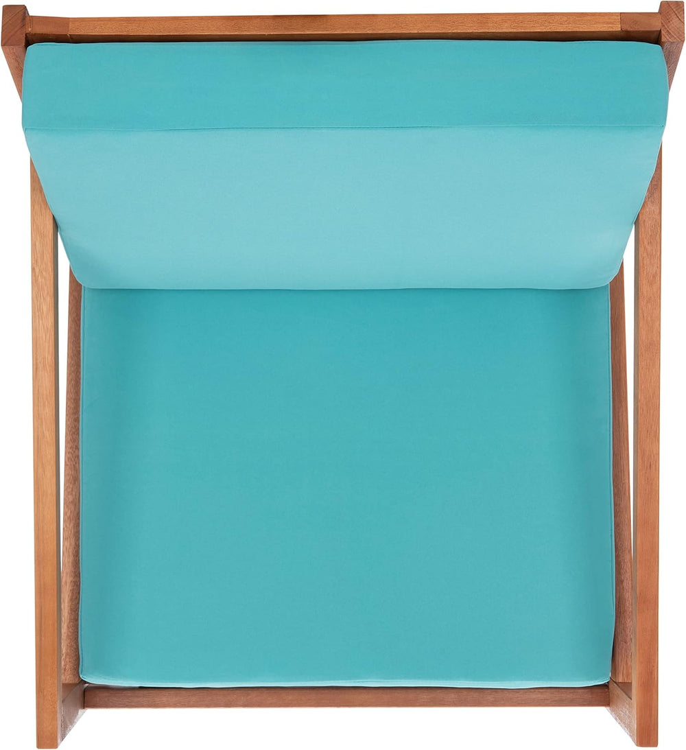 Safavieh Outdoor Collection Vernon Wood Blue Cushion Rocking Chair PAT7013Q, ...