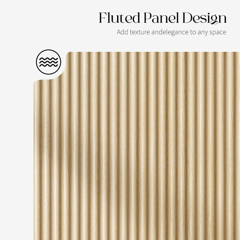 Sideboard Buffet Cabinet with Storage - 47" Fluted Coffee Bar Cabinets C...