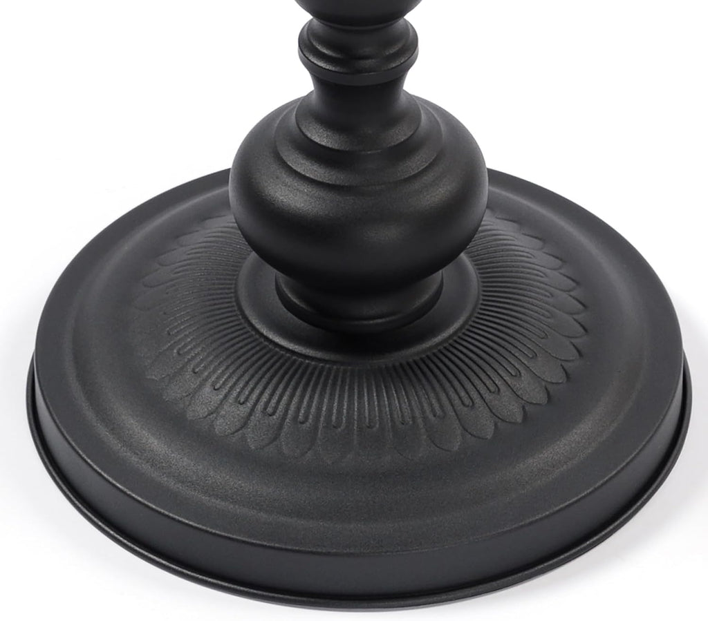 Simple Trending Small Side Table, Round Drink Table End Table Black | Modern round metal drink table with weighted upgraded base. Perfect for living room, bedroom and compact small indoor spaces