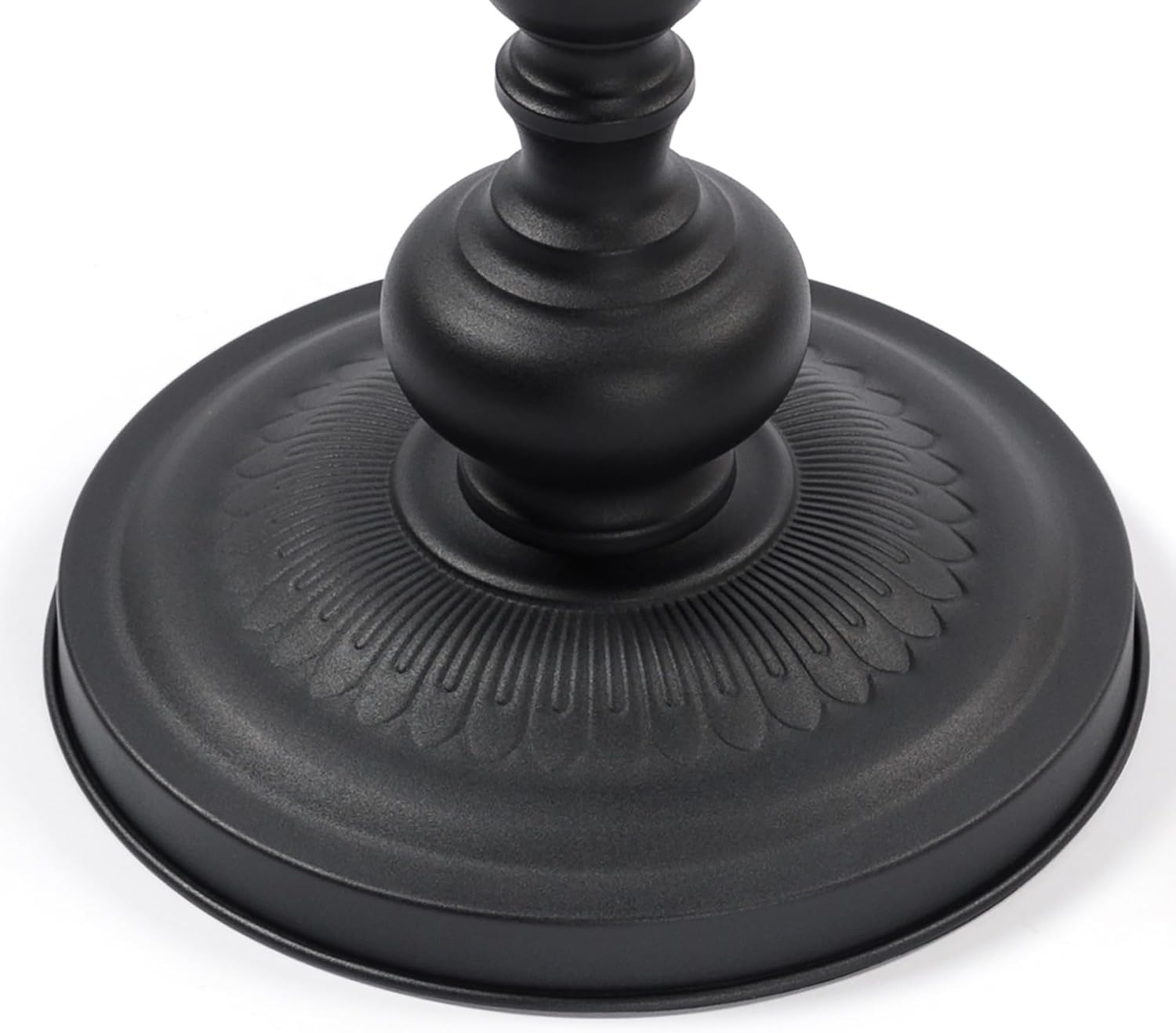 Simple Trending Small Side Table, Round Drink Table End Table Black | Modern round metal drink table with weighted upgraded base. Perfect for living room, bedroom and compact small indoor spaces