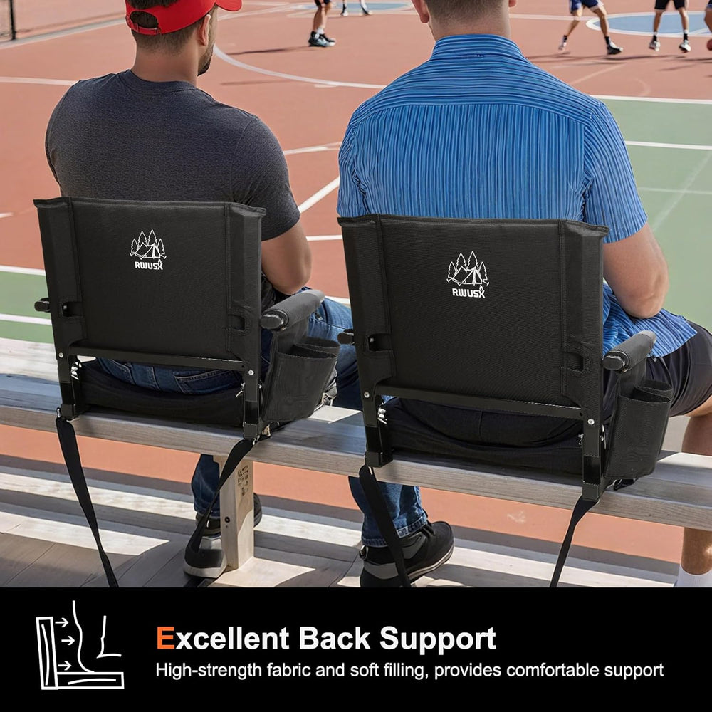 Padded Stadium Seats with Back Support and Cushion
