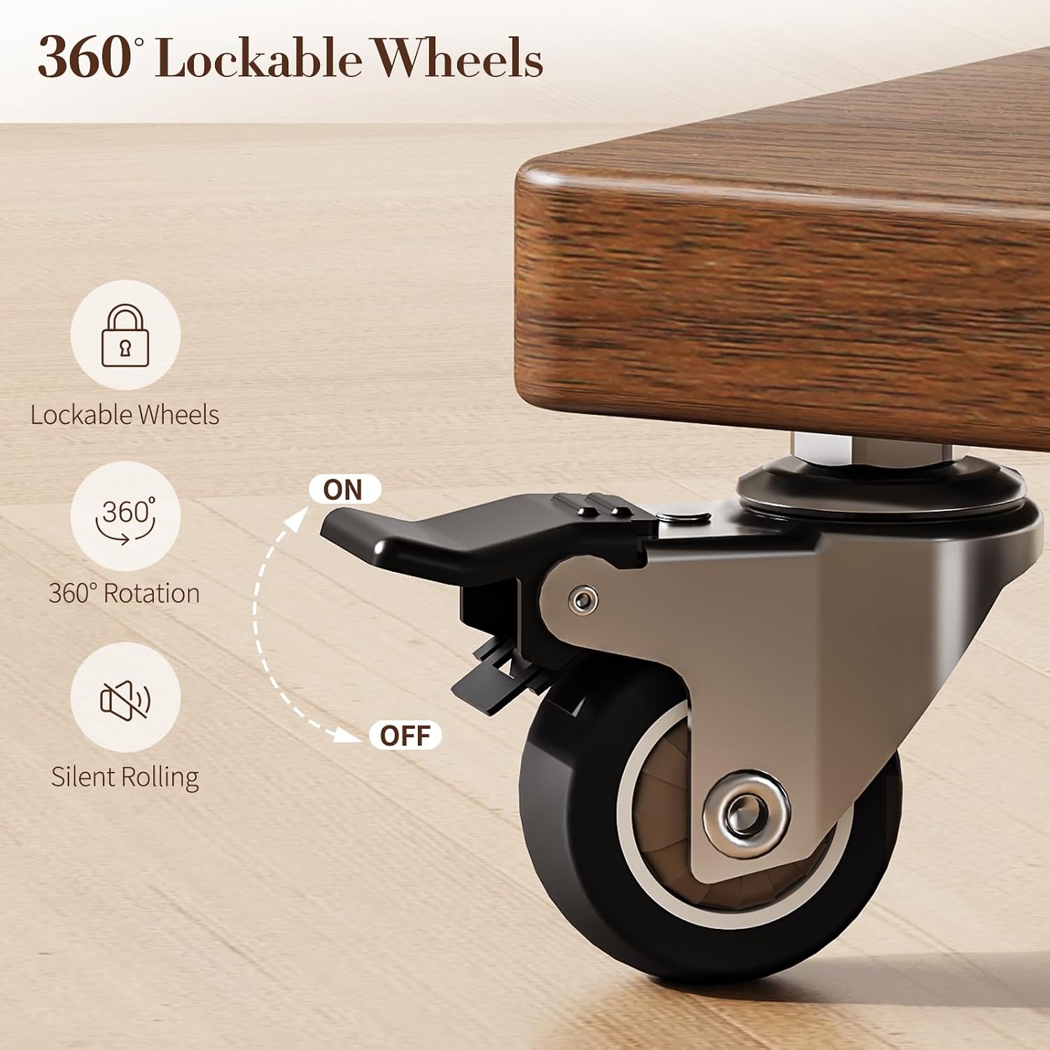 Yoobure Solid Wood Coat Rack Freestanding - Rolling Clothes Rack with 8 Hooks & Shelves, Small Clothing Rack with Wheels, Heavy Duty Clothing Racks for Hanging Clothes, Portable Hall Tree for Entryway