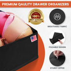 RFAQK 18 Pack Drawer Organizer Clothes-3 Sizes (L, M, S) Baby Dresser Organizer for Storage Closet-Foldable Fabric Baby Clothes Organizer for Bedroom, Bins, Bra, Socks, Belt, Tie-Black