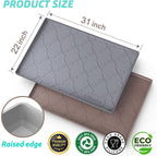 SIKADEER 31" x 22" Under Sink Mat Waterproof, Silicone Mat Kitchen Drawer Shelf and Cabinet Liner, Sink Protector for Kitchen Organizers and Storage, Boot Tray Pet Food Mats