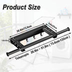 2 Pcs Clothes Drying Rack, Laundry Drying Rack with Wall-Mount Foldable Space Saving Design, Indoor Folding Clothes Horse for Small Spaces with Retractable Rods, Black