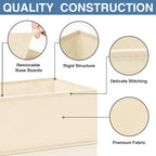 Criusia Drawer Organizer Clothes 12 Pack, Dresser Organizer for Nursery Bedroom Closet Organization and Storage - Baby Clothes Organizer Bins - Drawer Divider for Sock Underwear Bra Ties (Beige)