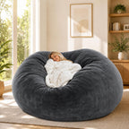 Giant Beanbag Chair 6FT Bean Bag Chairs for Adults with Filler, Reading Chair Cloud Boneless Couches for Living Room Furniture Memory Foam, Lazy Sofa
