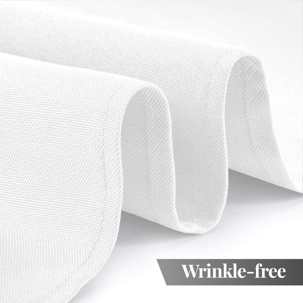 WEALUXE White Table Cloths for 6 Foot Rectangle Tables, 6 Pack, 60x102
