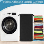 SNIGJAT Extra Large Laundry Hamper, 100 L Tall Laundry Basket with Sturdy Handles, Dirty Clothes Basket for Bedroom, Large Hamper, Sturdy Storage Organizer for Clothes Toys Black