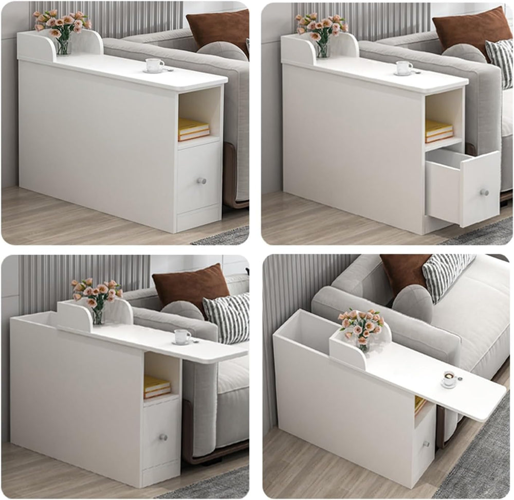 Side Tables Living Room Small Side Table Sofa Sideboard Cabinet Sandwich Narr...