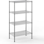 18" Deep x 30" Wide x 54" Height Wire Shelving Kit | 4-Tier | NSF Commercial Storage Rack Unit