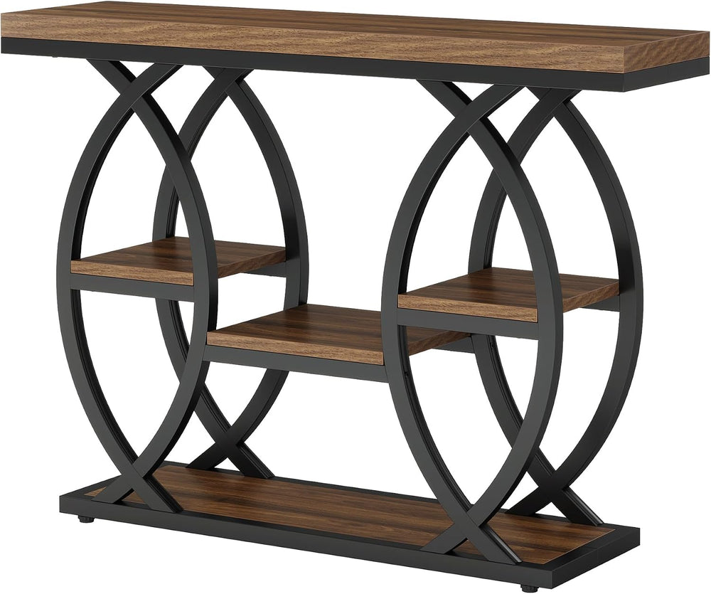 Tribesigns 39.4" Console Table, Sofa Table, Accent Tables, Rustic Brown ...