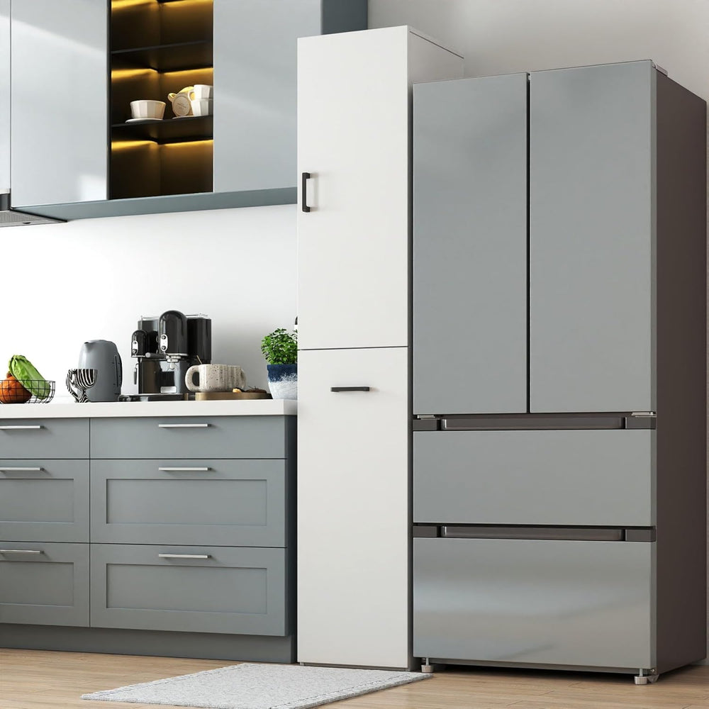KEIKI Pull-Out Kitchen Pantry Storage Cabinet with Multi-Tier Shelf, Spice Ra...