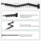 Clothes Drying Rack,Laundry Drying Rack,Clothes Rack Wall Mount,Wall Mounted Clothes Hanger Rack,Laundry Rack Folding,Retractable Clothing Rack,Collapsible Clothes Hanging Rack(Loop,Black)