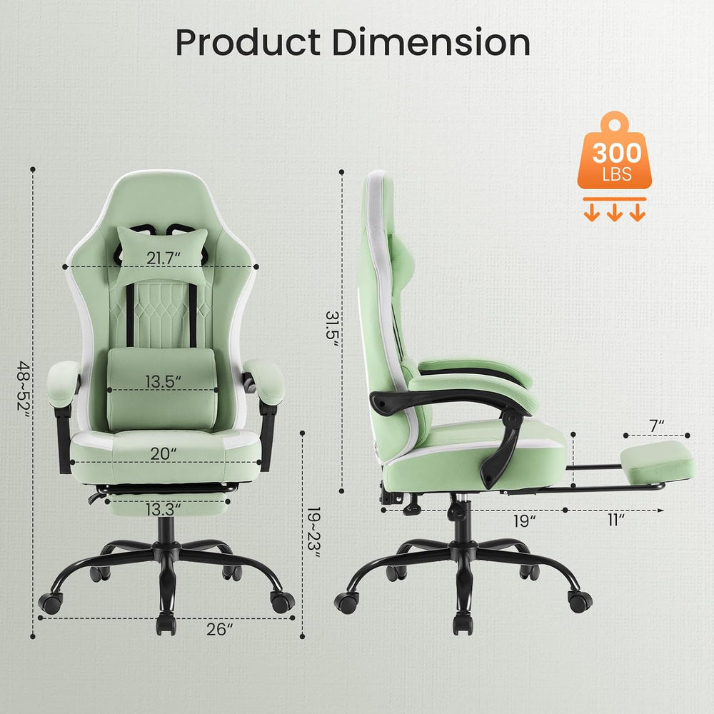 Sweetcrispy Gaming Chair, Ergonomic Computer Desk Chair, Lumbar Support | Hig...