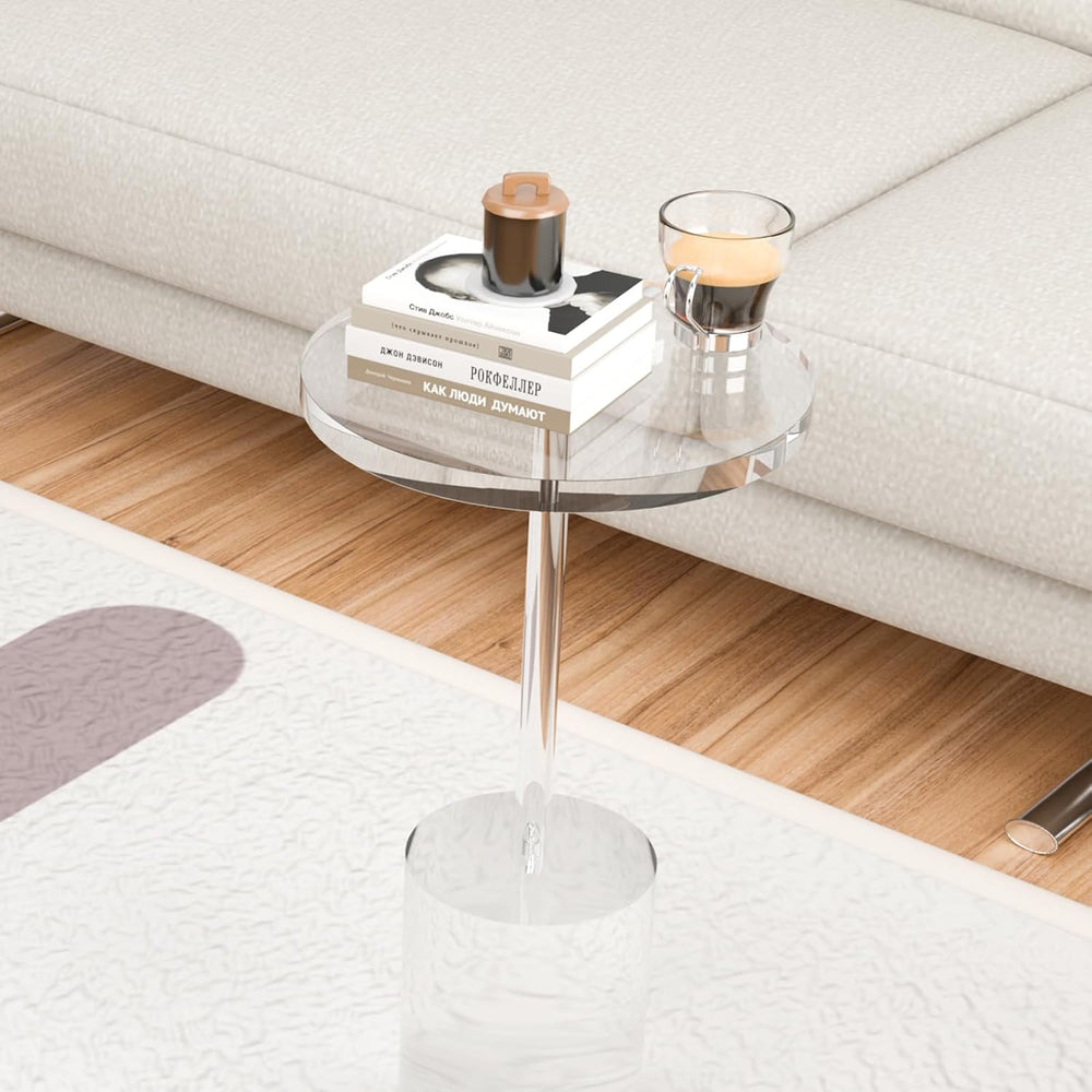Acrylic End Table, Modern Minimalist Acrylic Side Tables, Clear Side Table fo...