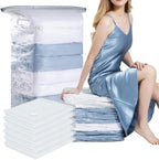 6 Pack Vacuum Storage Bags, Jumbo Cube 31x40x15 Inch, Extra Large Vacuum Seal Bgas for Comforters, Blankets, Pillow, Quilts, Space Saver Clost Oragnization-Clear