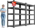 Garage Shelving Unit, Heavy Duty 5 Tier Storage Shelf, Industrial Utility Shelving, Durable Metal Shelf Organizer, Metal Garage Shelving Heavy Duty 16" D x40 W x78 H（2 Pieces）